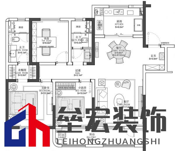 平簡潔明亮之溫馨海灣