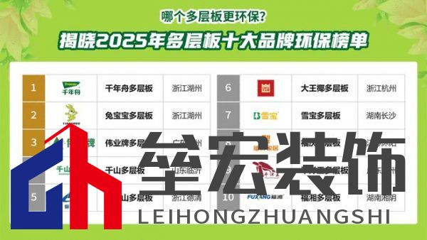 哪個(gè)多層板更環(huán)保？揭曉2025年多層板十大品牌榜單